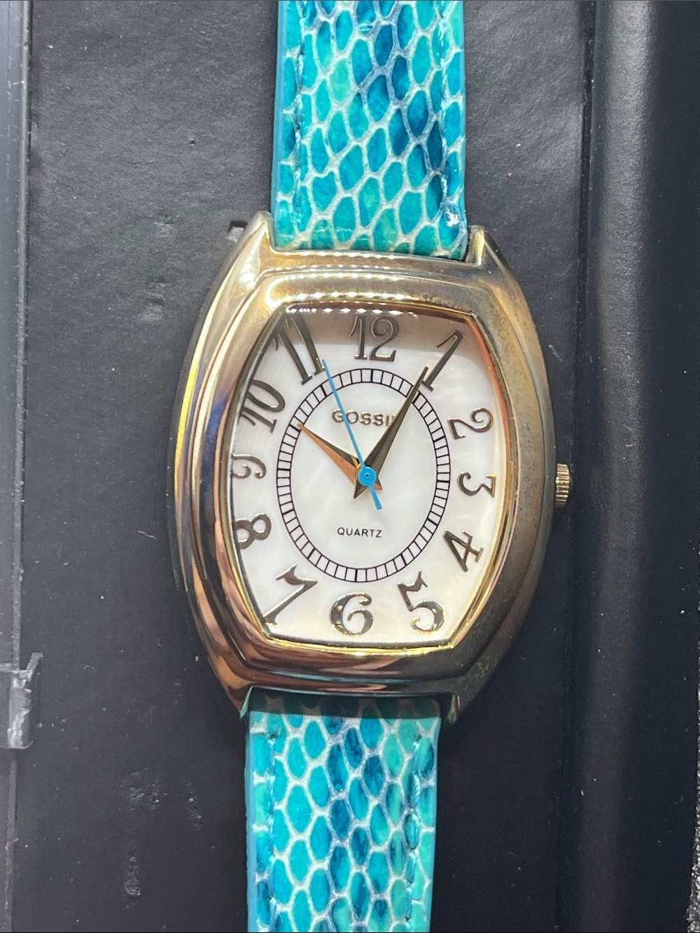 Gossip Turquoise Snakeskin-Pattern Women's Watch New In Case